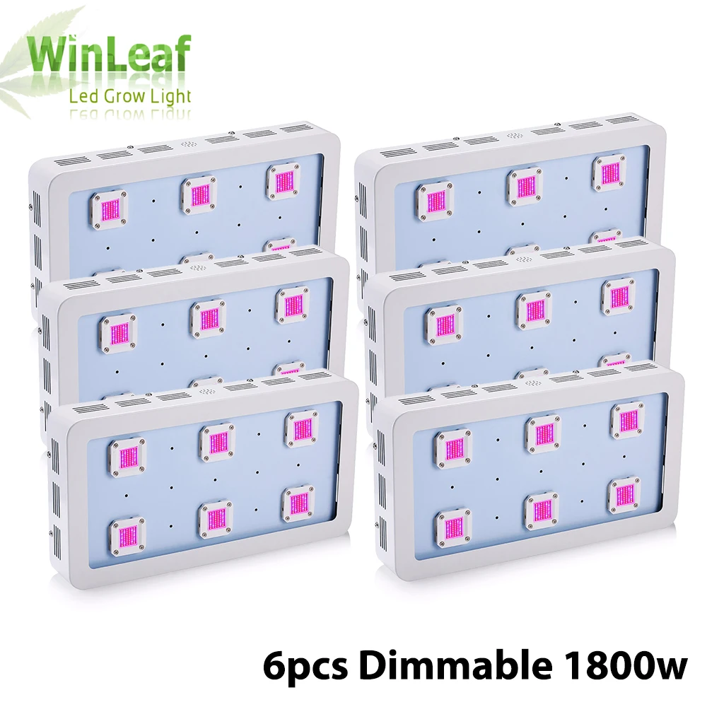 6pcs Dimmable 1800W cob led grow light full spectrum for indoor plants greenhouse houseplants hydroponic systems grow lamps