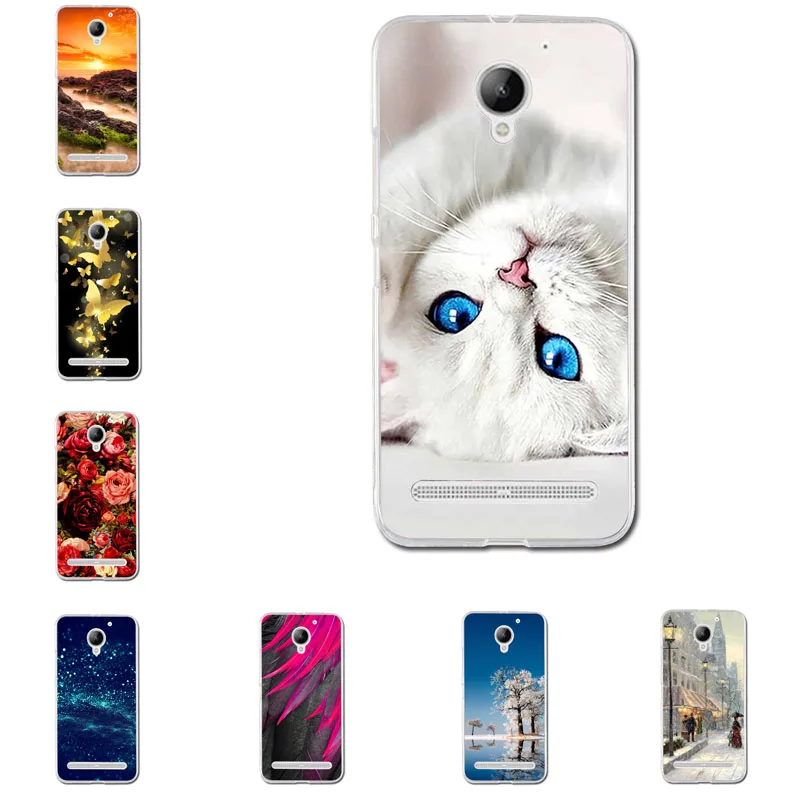 

For Lenovo Vibe C2 k10a40 5.0"Case Silicon Phone Case For Lenovo C2 Mobile Phone Bag Power Cover Soft TPU 3D Flower Cases Covers