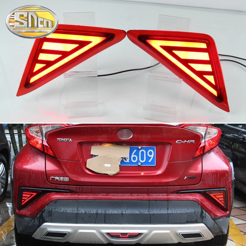 

For Toyota C-HR CHR 2016 2017 2018 2019 SNCN Multi-functions Car LED Rear Fog Lamp Bumper Light Auto Bulb Brake Light Reflector
