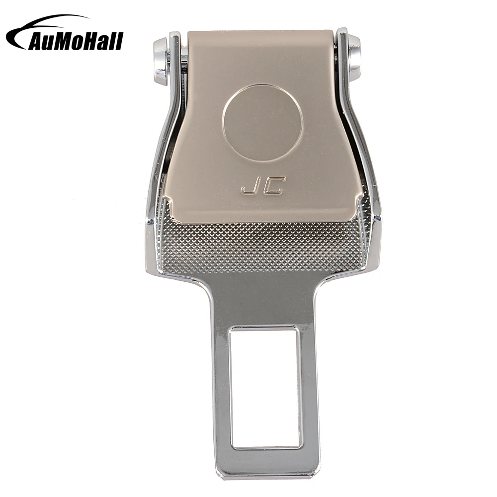 Car Silver Color Seat Belt Clip Extender Stainless Steel Safety Belt