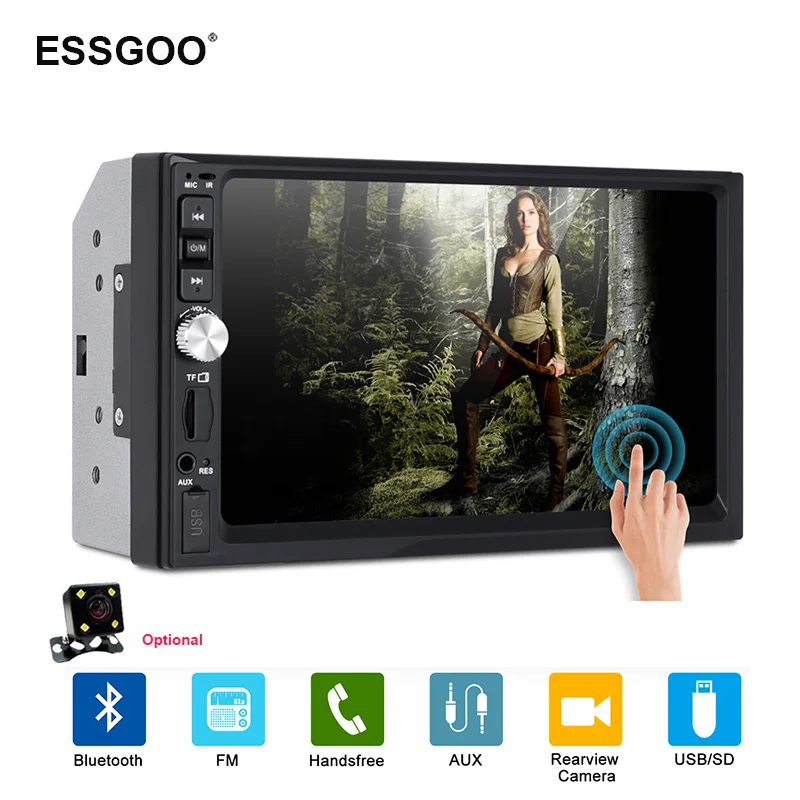 

Essgoo 7" 2 Din Car Radio Multimedia MP5 Player 7012B USB FM Autoradio Bluetooth Rear View Camera Mirror Link Auto Audio Stereo