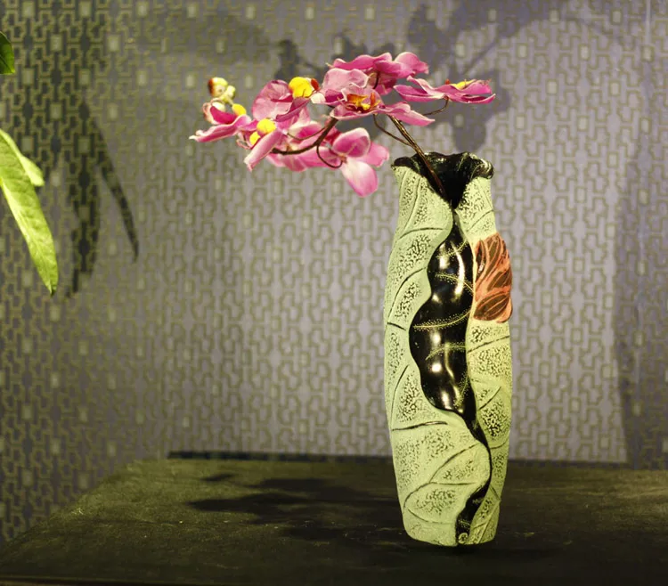 4065 10 De Réductiontable Détude De Mariage Moderne Mobilier Créatif Lotus Ornements Vases Fleur Art Pot Dame Vase Comprennent Un Bouquet De