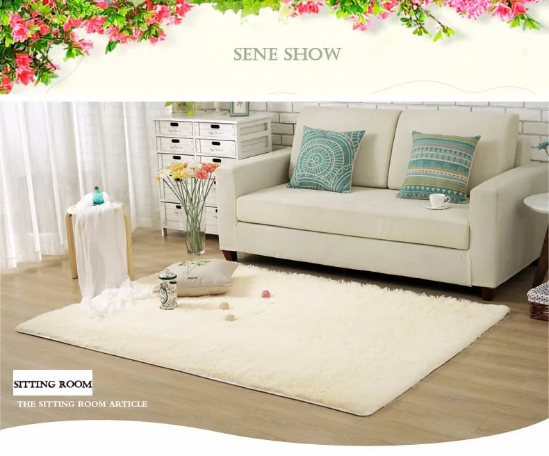 shaggy rug for living room anti slip (1)