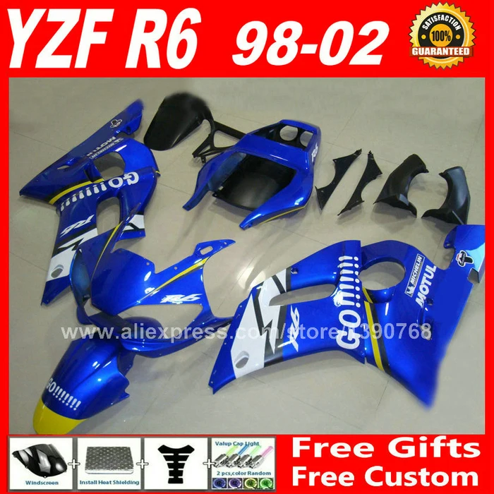 Fairings fit for YAMAHA R6 YZFR6 1998 1999 2000 2001 2002 OEM color plastic parts yzf-r6 98 99 00 01 02 fairing kits W5F8 Fairings fit for YAMAHA R6 YZFR6 1998 1999 2000 2001 2002 OEM color plastic parts yzf-r6 98 99 00 01 02 fairing kits W5F8