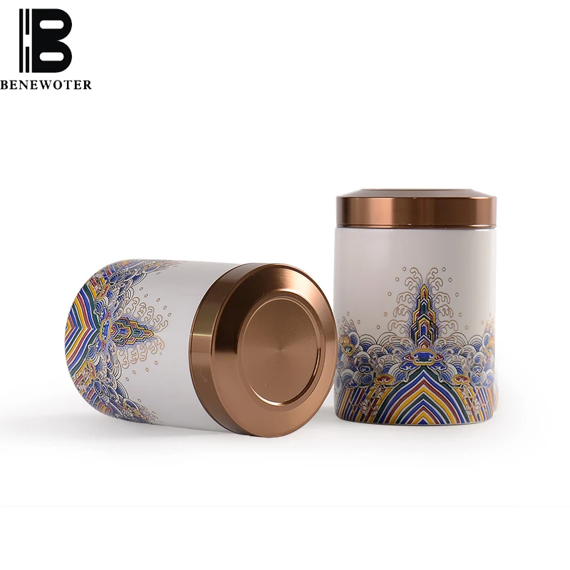 

Jingdezhen Ceramic Enamel Color Tea Cans Portable Travel Tea Caddy Mini Storage Jar Bottle Spice Sealed Canister Boutique Decor