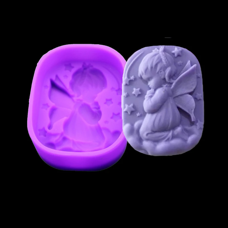 Angel Girl Natural Soap Handmade Soap Mold Silicone Cake Ice Modeling Tool Pastry Arts Decorative