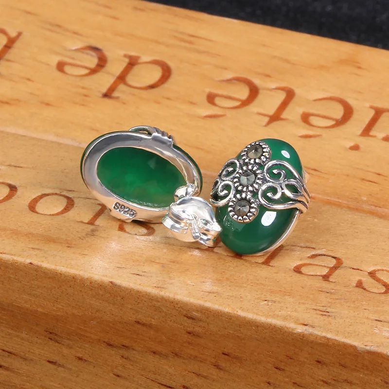 

2019 Cartoon Earrings Fashion Rushed Pendientes Brinco Aros Tai Chalcedony Ears Female 925 Simple Temperament Sweet Personality