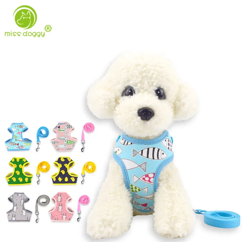 Cartoon Lovely Various Animal Pattern Pet Dog Chest Vest Soft Comfortable Cat Strap Leashes for Small Dogs 910A | Дом и сад