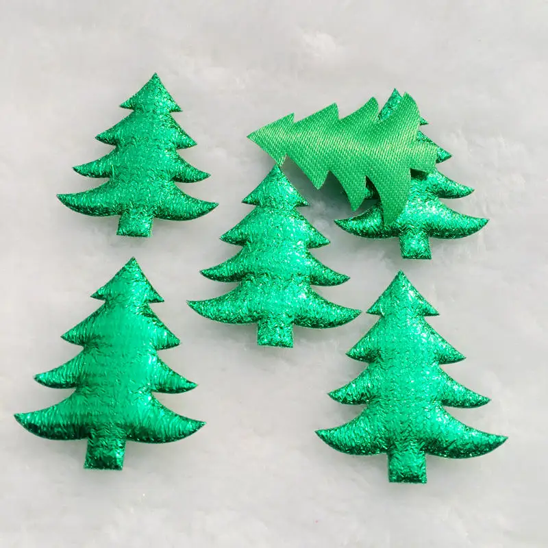 50Pcs Laser Cloth Christmas Tree Appliques DIY Sewing Christmas Decorationfor Clothes Sewing Supplies DIY Craft Ornament-C86 - Цвет: C862