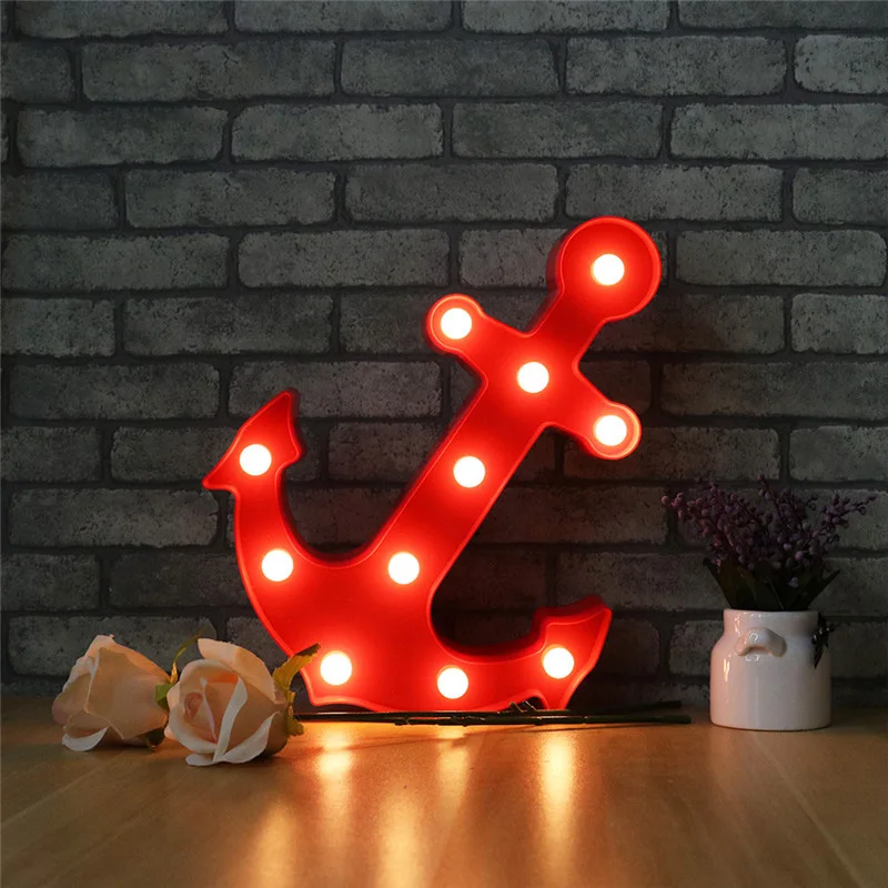 Jiaderui детская комната творческий пират якорь светодиодный светильник знаковое событие бра красного цвета на шнуровке Пластик лампа