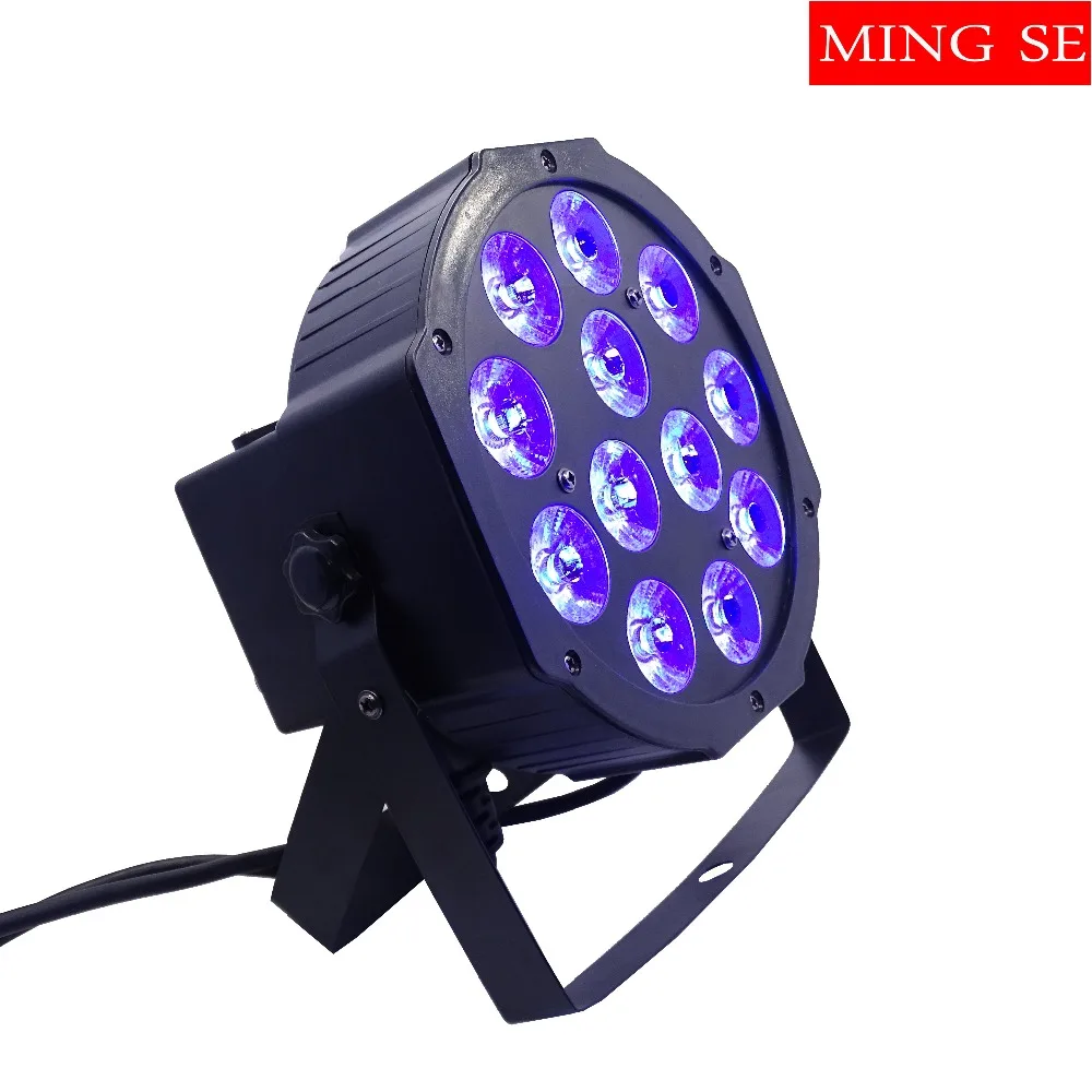 18 шт./лот Led Par 12x12 Вт RGBWA UV 6 в 1 плоский светодиодный светильник Can 64 настенный диско
