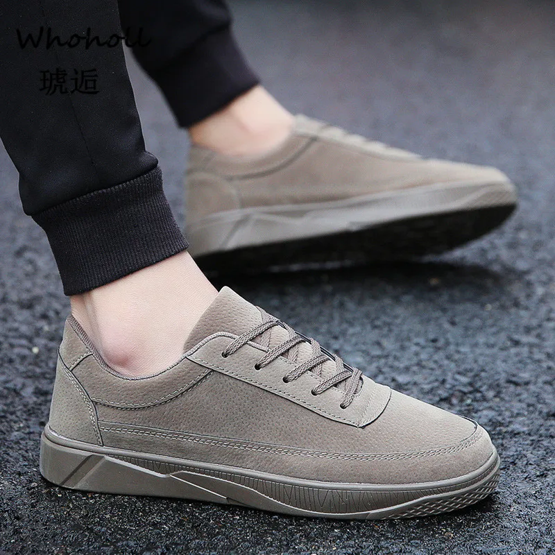 

Whoholl Men Leather Outdoor Hiking Sneakers Male Shoes Adult Non-Slip Casual Military Army Shoes Autumn Hard-wearing Footwear 44