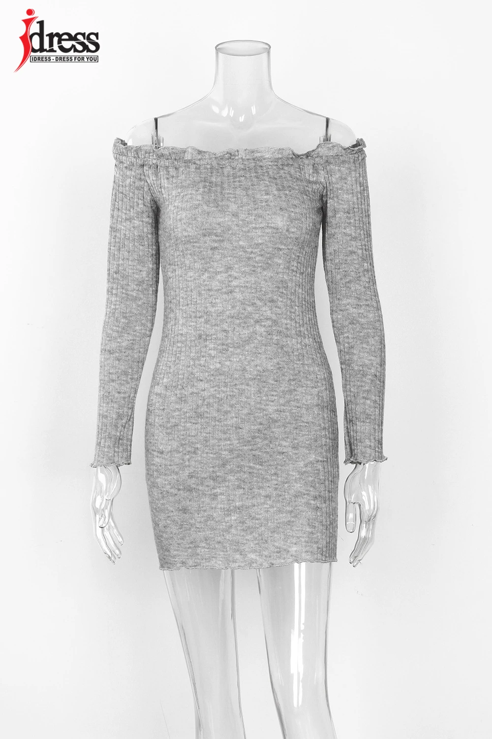 IDress Women Clothing Fashion 2017 Sexy Dress Club Wear Slash Neck Bodycon Dress Online Shopping Club Factory Party Knit Dresses (22)