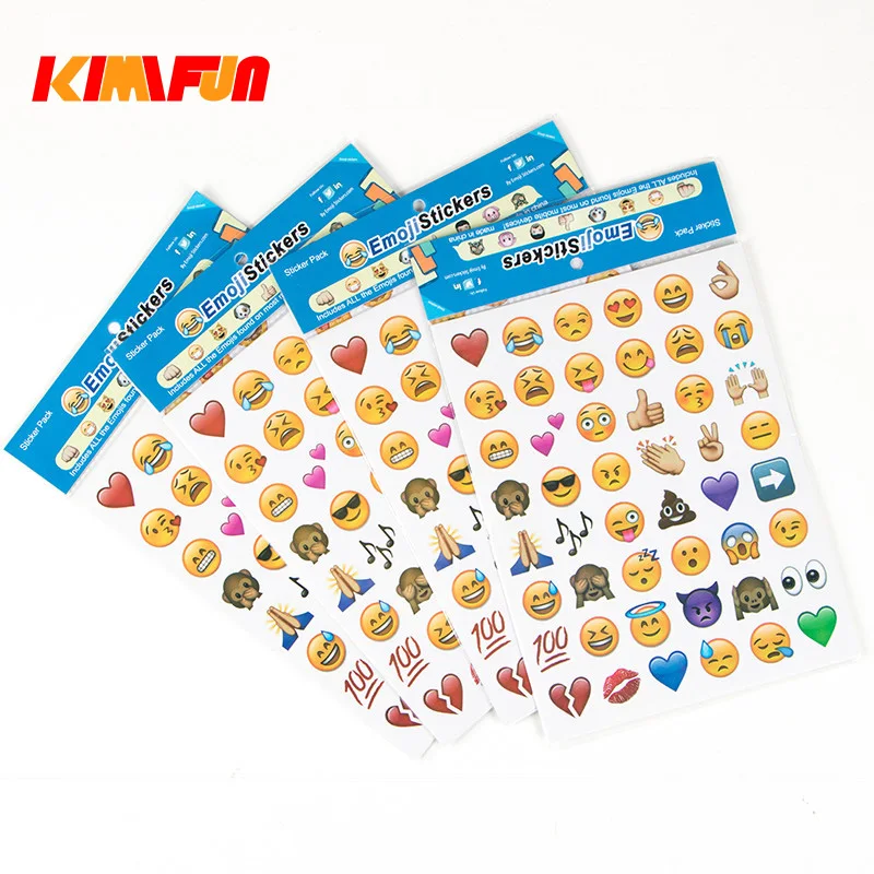 

4pcs/lot Sheets Stickers Hot Popular Cute Lovely Die Emoji Smile Face For Notebook Message Twitter Vinyl Funny Creative Deco
