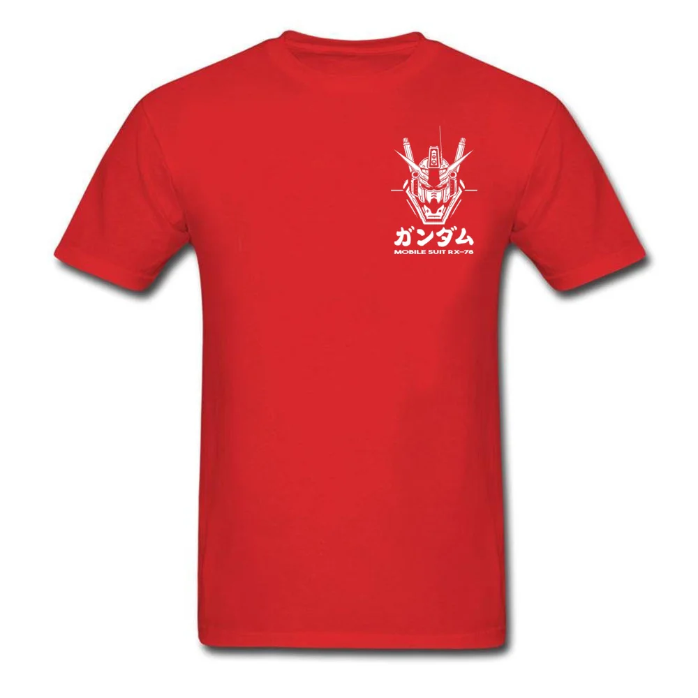 RX 78 Gundam футболки для мужчин отличная футболка мужская хлопковая черная футболка Gundam футболка Япония Harajuku уличная одежда Geek RX-78 костюм - Цвет: Chest Print Red