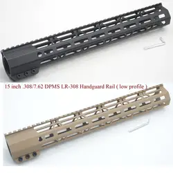 TriRock 15 ''дюймовый черный/Tan Цвет LR-.308 зажима Стиль M-LOK Handguard реечное трубчатое цевье крепление Системы Низкий Профиль рука гвардии