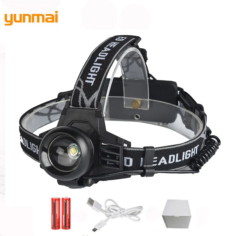 XM-L T6 LED Headlamp Adjustable Headlight Flashlight Head Light Lamp Torch