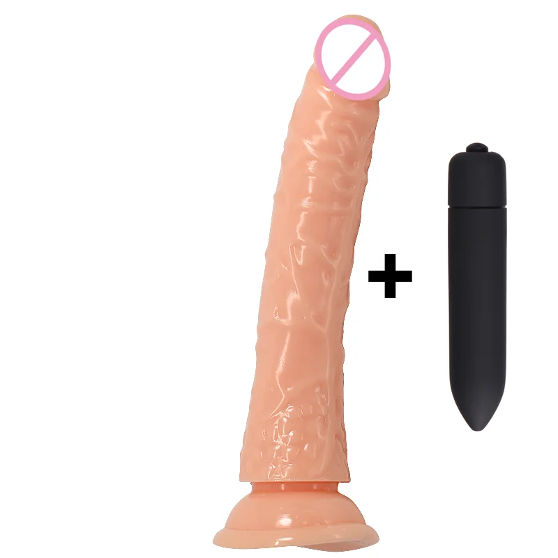 21cm Long Jelly dildo Realistic big penis With Strong Suction Cup Dildo & Vibrator Big Cock Sex Toy For Woman Adult Sex Products