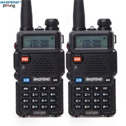 2 шт Baofeng BF-UV5R любительского радио Портативный портативная рация UV-5R 5 W УКВ/ДМВ радиостанция Dual Band двухстороннее радио УФ 5r CB радио