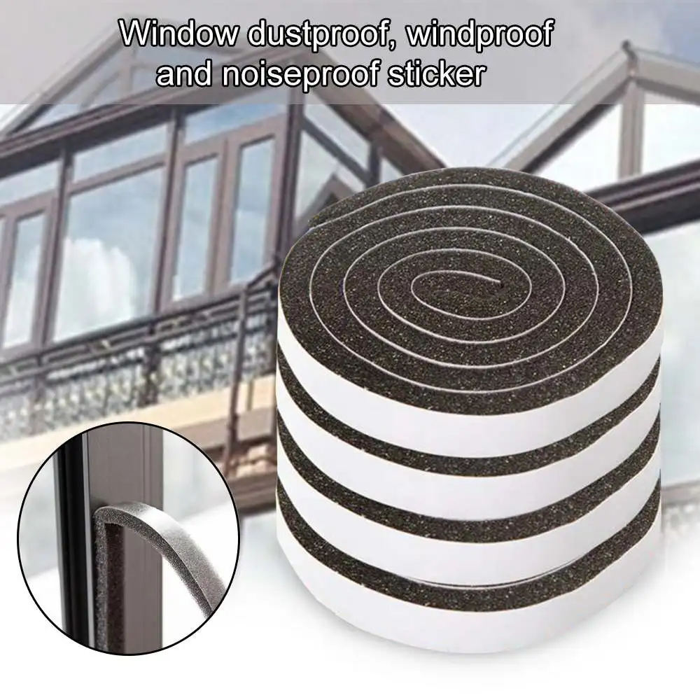 

4Pcs/lot PVC Window Seal Stickers Self-adhesive Tape soundproof windproof Dustproof Door & Window gap Sealing Anti-noise strip