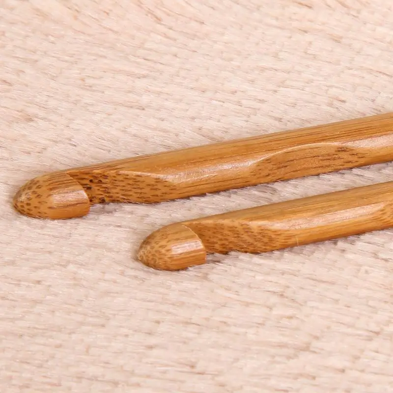 12 шт./компл. карбонизированный Бамбук крючки для вязания, спицы, вязальные инструменты свитер шарф шляпа инструменты для плетения