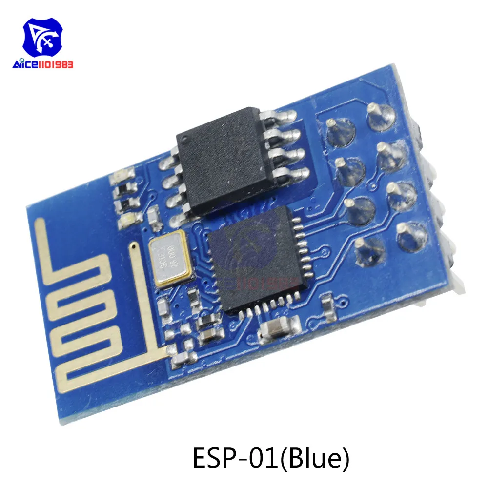 CH340 CH340G USB к ESP8266 ESP01 ESP01S Серийный адаптер wifi Bluetooth модуль ESP01 ESP01S беспроводной макетная плата программист - Color: ESP-01(Blue)