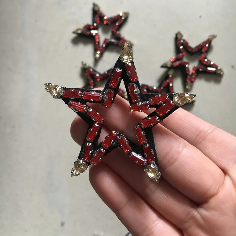 

2Pieces/lot Sew on Patches Handmade 3D Star Patch for Clothes DIY Garment Accessories Patchwork