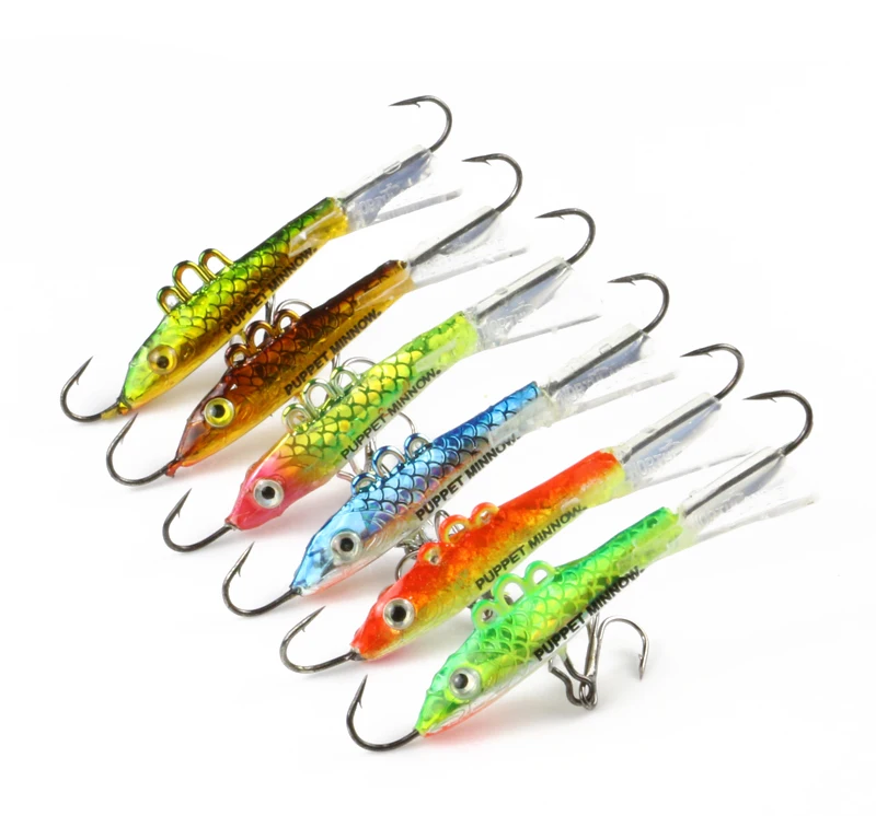 6 Pieces Balance Jigging Bait 6.3cm 10.2g Winter Ice Fishing Lure Metal