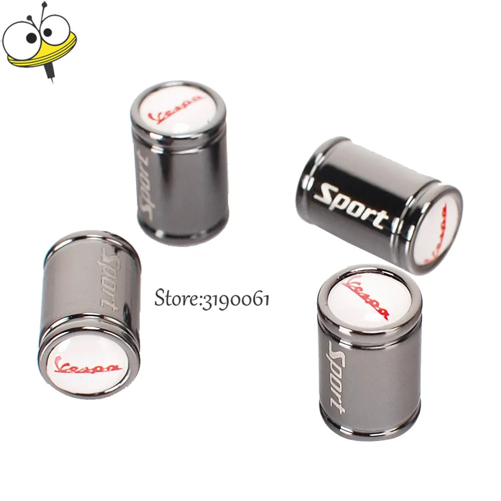

Car Styling Accessories 4 Pcs/set Auto Tire Valve Caps Metal For Vespa Logo For Vespa Gilera Derbi Moto Guzzi Aprilia