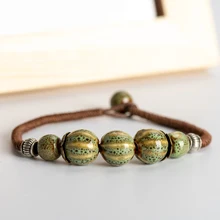 Diy boho cerâmica pulseiras pulseira artesanal boho cerâmica jóias para mulher transporte da gota # hy268