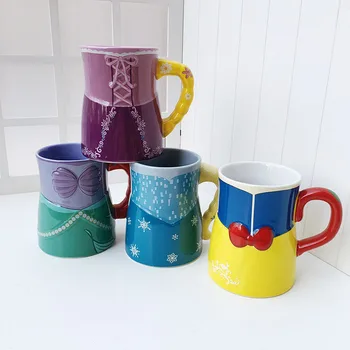 

Original Large 3D Cute Cartoon Snow White and The Mermaid Ceramic Coffee Mug Cup Gift Collection