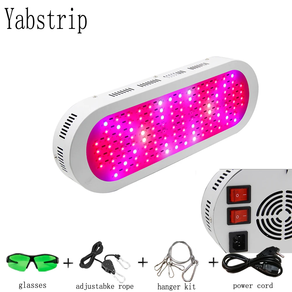 

Yabstrip Full Spectrum LED Grow Light Lampada 600W double switch Indoor Plant Lamp Flowering Hydroponics System IR UV Garden
