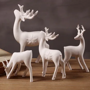

Modern minimalist style Home Furnishing window room model room decoration decoration ceramic white deer photography props