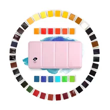 Paul Rubens, 48 цветов, профессиональная однотонная краска для воды с железной коробкой, яркий цвет, портативная краска, сделанная с гуммиарабским, OX Gall
