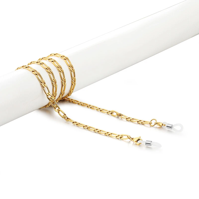 

Gold Plated Stainless Steel Chain Eyeglasses Cord Glasses Rope Sunglasses Strap Holder Neck Band Accessories