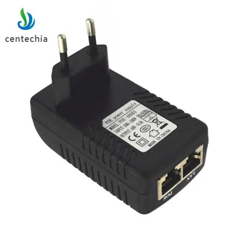 DC 24V 1A POE Injector Over Ethernet Power Supply Adapter for Gateway IP Camera