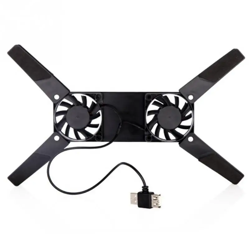 Mini USB Notebook PC Folding Cooling Pad 2pcs Cooling Fans Laptop