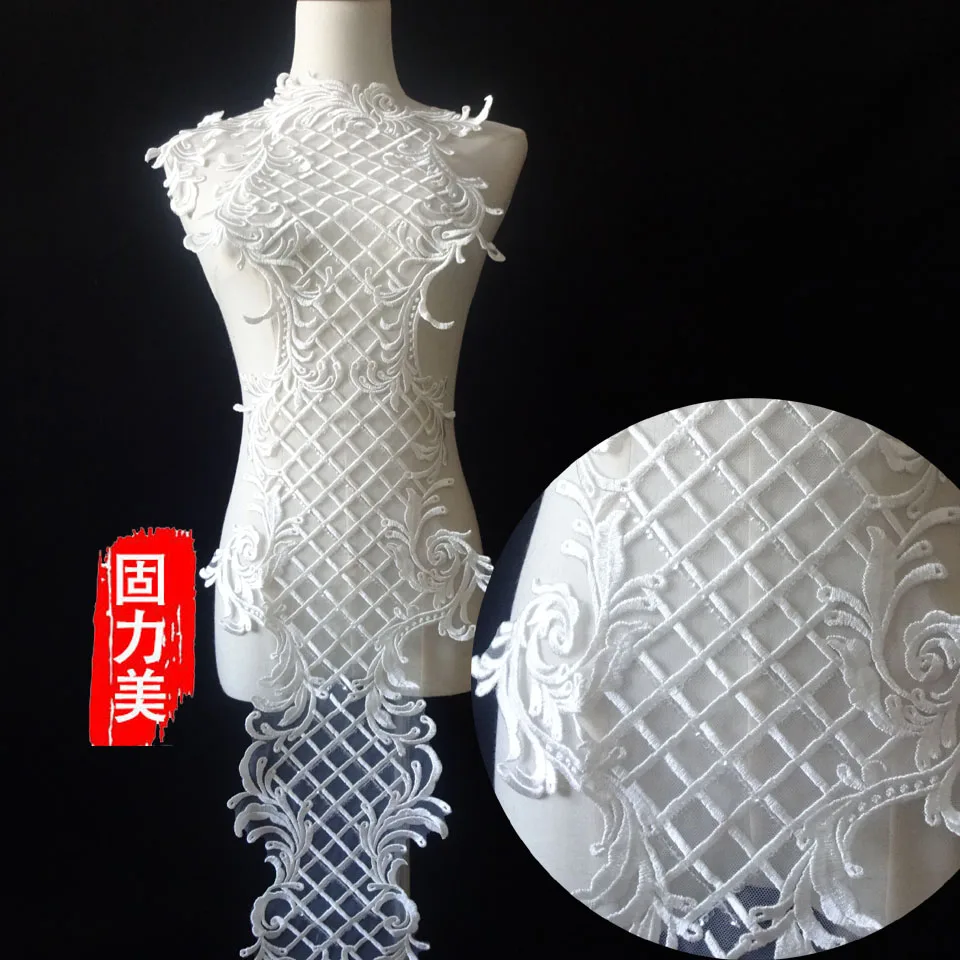 1pc 102cm*37cm high quality bride wedding dress large size lace applqiue | Дом и сад
