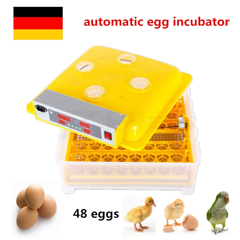 

48 Eggs Incubator Automatic Digital Temperature Control Poultry Incubation Machine Chicken Tray Brooder Tool
