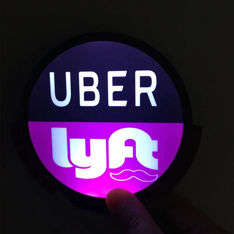 

Uber Lyft Led Light Sign Bright Glowing Car Bright LED Flash Glow Light Sign Removable Sticker Decal
