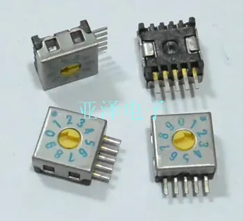 

Fuji Japanese FUJISOKU 0-9 / 10 stalls 8421C DIP rotary code switch DRR7010-1