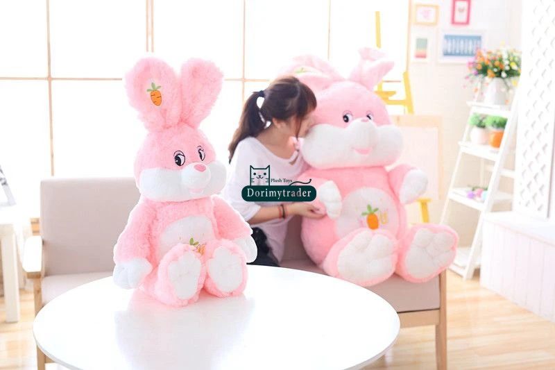 Dorimytrader New Lovely 150cm Huge Soft Cartoon Rabbit Plush Doll Stuffed Anime Bunny Toy Animals Pillow Baby Gift 59inch DY61688(12)