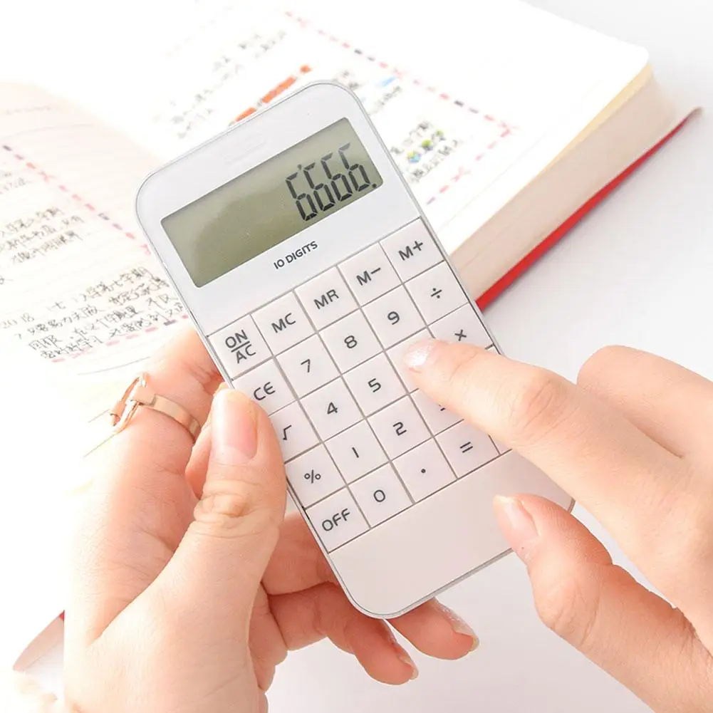 

10 Digits Smart Phone Shape Electronic Calculator School Office Arithmetic Tool Calculator Stationery For Students