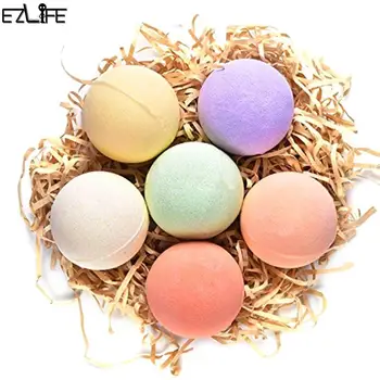 

EZLIFE 6pcs Gift Box Handmade Bath Bombs Big Bath Fizzy Organic Essential Oil Bath Bombs Kit for Moisturizing Bubble & Spa Bath