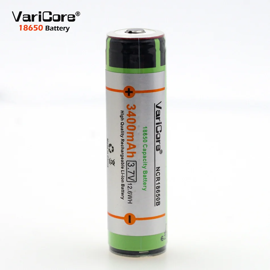 Аккумулятор VariCore NCR18650B защищенный от батареек 18650 3400 мАч с оригинальной печатной