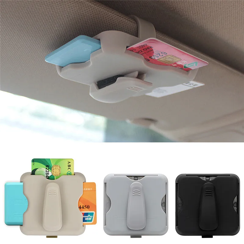 

Car-styling Car Glasses Case Sun Visor Clip Sunglasses Holder High-speed Card Clip Car Organizer Universal Interior Accessories