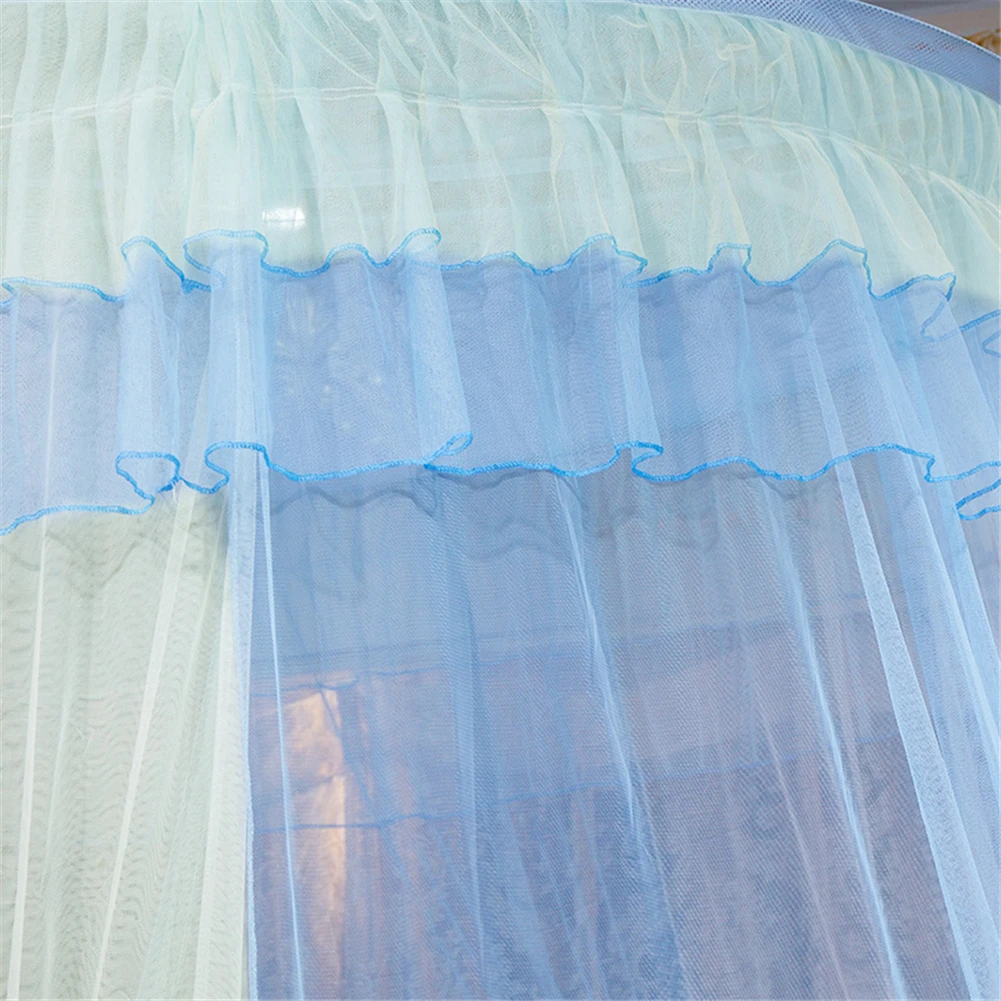 Колорблокирующий купол москитная сетка кровать навес Принцесса Королева москитная сетка кровать палатка Пол-длина занавеска# WW