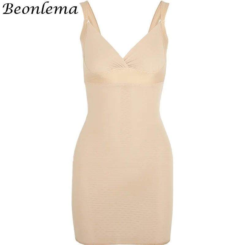 Beonlema Petticoat Woman Sexy Bodysuit Bodyshapers Full Slip Dress Backless Minidress Clothes For Women Underskirt Plus Size 5XL