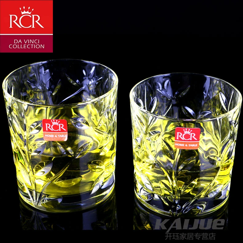 Italy RCR import lead free crystal glass cup whiskey shot glasses