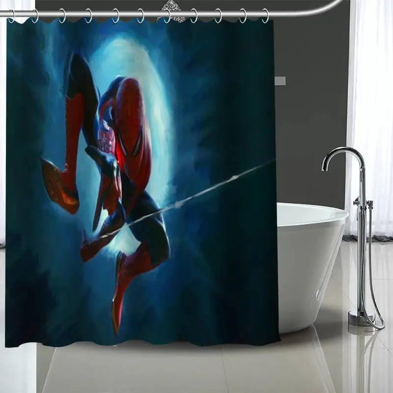 Пользовательские Человек-паук занавески для душа современная ткань для ванной украшения интерьера, шторы занавески s больше размера на заказ ваше изображение - Цвет: 14